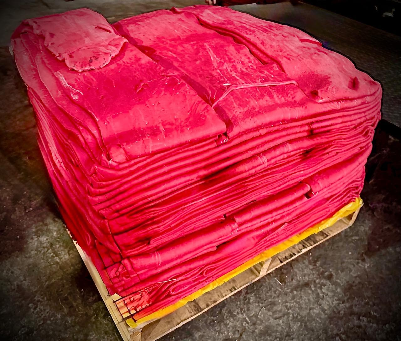 Red rubber sheeting